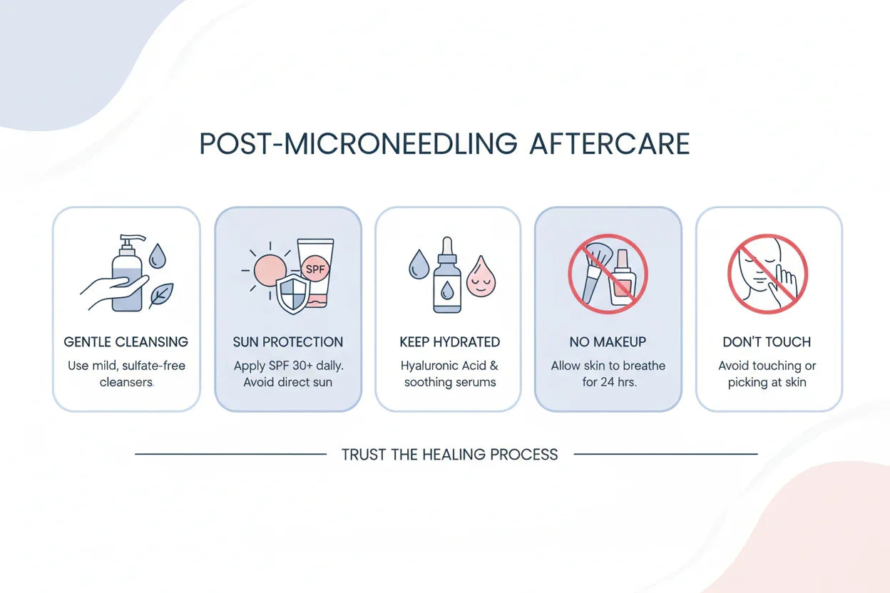 Top Skincare Tips After a Microneedling Session