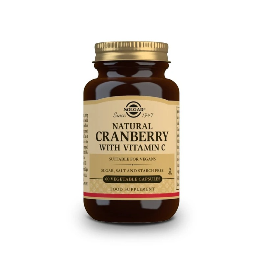 Solgar Natural Cranberry With Vitamin C 60 Vegetable Capsules