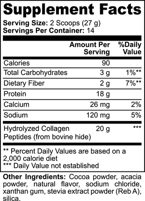 Goiteia Grass-Fed Collagen Peptides Powder (Chocolate) 13.33 Oz (378g)