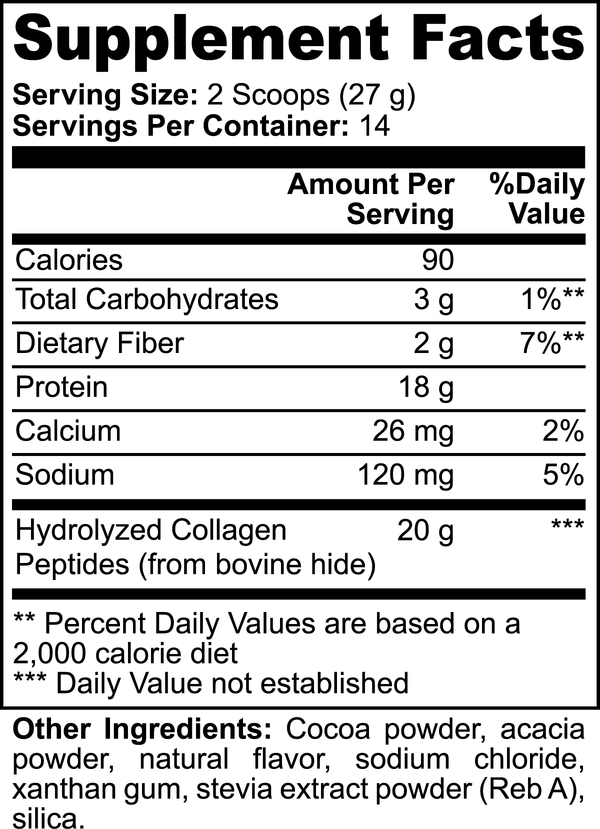 Goiteia Grass-Fed Collagen Peptides Powder (Chocolate) 13.33 Oz (378g)