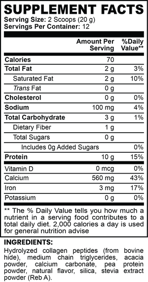Goiteia Grass-Fed Collagen Creamer (Vanilla) 8.46 Oz (240g)