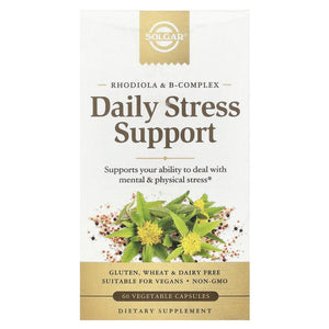 Solgar Daily Stress Support, Rhodiola & B-Complex, 60 Vegetable Capsules