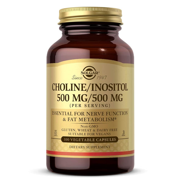 Solgar Choline/Inositol 500 Mg/500 Mg Vegetable Capsules
