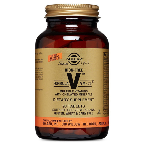 Solgar Iron-Free Formula VM-75, 90 Tablets
